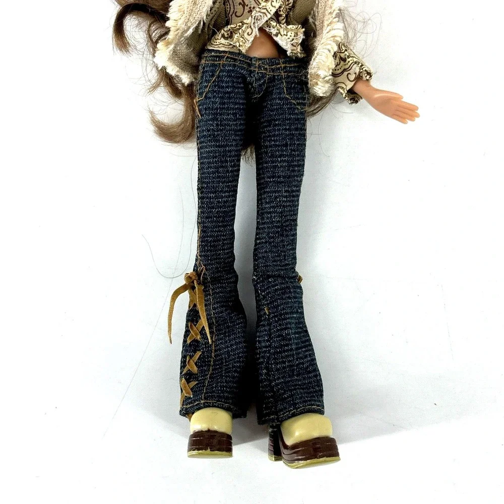 Bratz Style It Yasmin Doll First Edition Gold Denim Outfit + Brush & Top Vintage